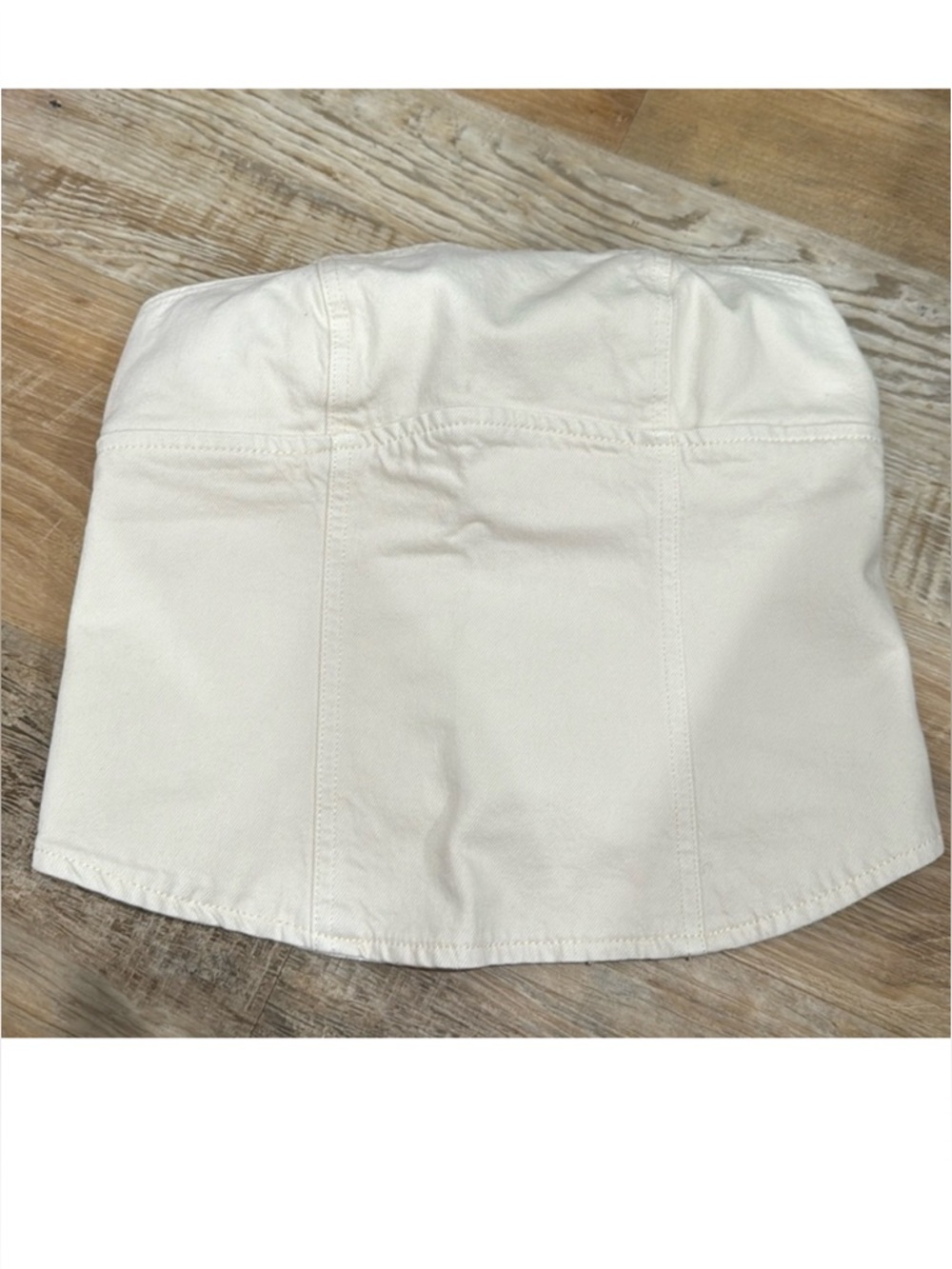 Zara White Denim Tube Top!!